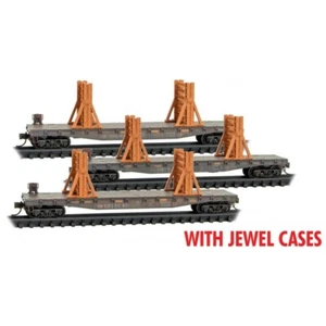 Micro-Trains N 98302221 Norfolk Southern Ribbon Rail MOW Flat Car Set - Picture 1 of 4