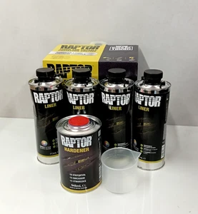 RAPTOR Tintable U-POL 3,8L Kit Rivestimento Protettivo Resistente Fodera Letto Vernice - Foto 1 di 4