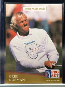 1991 Pro Set Golf Greg Norman Arnold Palmer Award #282 - Picture 1 of 2