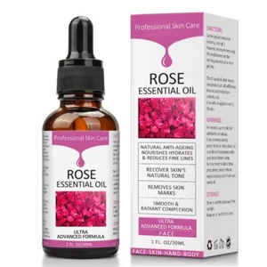 Rose Essential Oil, Face Rose Oil, Moisturizer Rose Oil Anti Ageing Anti Wrinkle - Picture 1 of 6