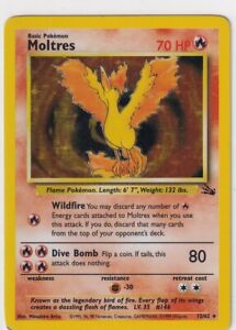 Pokemon Carte Trading Card Fossil Numéro 12/62 Moltres Holo Anglais 2