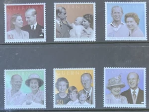 JUEGO DE JUBILEO DE DIAMANTES QE2 2007 GUERNSEY SG1174/1179 SIN MONTAR COMO NUEVO - Imagen 1 de 1