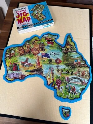 Original vintage 1960s Waddington’s Jig-Map Puzzle No. 565 “Australia” complete - Bild 1 von 4