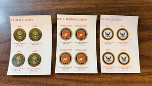 US 250th of Service Army Navy Marine Corps Top Right Block of 4 NDC Imperf 2025 - Bild 1 von 1