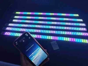 6PCS 4FT 48" 5Row CHASING Dream Color Lights Strips Hood Grille Bike Slingshots - Picture 1 of 19