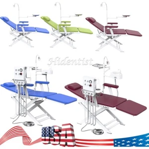 Portable Dental Folding Chair Package LED Light+Air Turbine Unit 4 Holes 5 Types - Picture 1 of 48