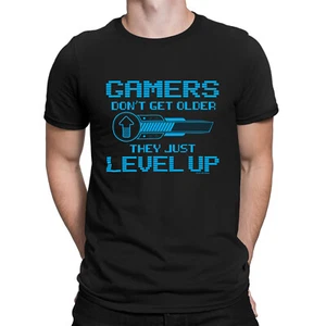 Console gioco Gamers Level Up da uomo in cotone biologico da giocatore retrò - Foto 1 di 3