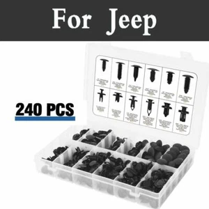 Kit de clip de moldura de remache tipo empuje de carrocería de plástico 240 piezas para Jeep tamaño 12 - Imagen 1 de 8