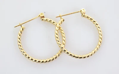 Beaded Huggie Hoop Earrings in 14k Yellow Gold - Image 1 of 3