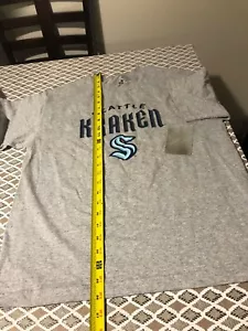 Men's Gray Seattle Kraken T-Shirt Size XL-EG-18/20 - Picture 1 of 4