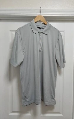 Greg Norman Play Dry Polo Shirt Mens Size Large Gray Short Sleeve Logo Casual  - Image 1 of 4