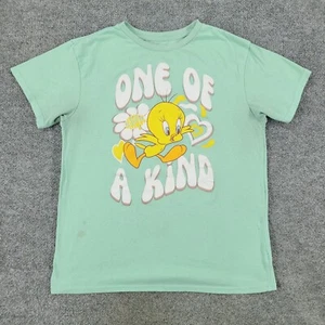 Looney Tunes camicia donna grande verde tweety bird grafica maglietta manica corta top - Foto 1 di 16