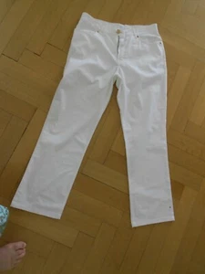 Edle weiße Escada Hose m. Goldknöpfen, Sommerbaumwolle,Grösse 38 - Bild 1 von 4