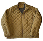 Hawke & Co Jacket Mens XL Brown Diamond Quilted Fall Lined Barn Puffer Coat