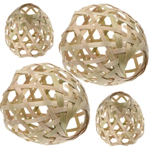 4 Pcs Bamboo Desk Lamp Office Woven Lampshades Light Fixture Cover - Picture 1 of 12
