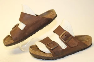 Zapatos Birkenstock Cuero Marrón Arizona Pie Suave Hechos en Alemania Mujer Talla 6 R 37 - Imagen 1 de 24