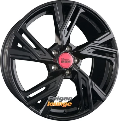4x MAM MAM RS5 Black Painted (BP) 8x18 ET38 5x100 Alufelgen 18 Zoll - Bild 1 von 4