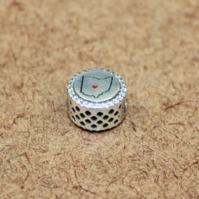 Auténtico Pandora Columbus Ohio Grabable Circonita cúbica Dije #792016CZ [095WEJ] Foto 1 de 4