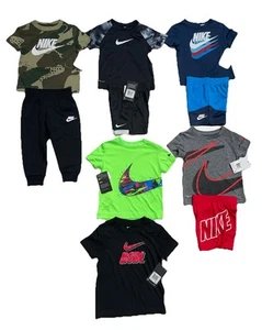 Nike Boy's 2T Summer Short Sleeve Shirts & Shorts Outfits & Jogger Lot of 10 NEW - Picture 1 of 9