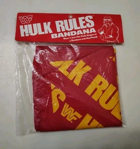 WWF Officially Licensed Hulk Hogan Hulk Rules 1988 Bandana Headband New Sealed - Picture 1 of 2