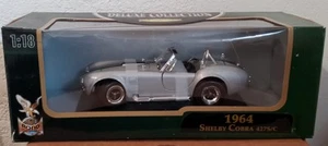 1964 SHELBY COBRA 427 S/C ROADSTER SILVER 1/18 DIECAST MODEL ROAD SIGNATURE - Picture 1 of 2