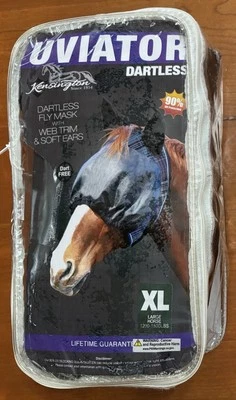 Kensington Uviator 90% УФ лошадь муха маска с мягкими ушами - XLARGE - сливовый остров - Изображение 1 из 4