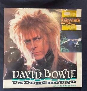 David Bowie Labyrinth Underground Promo 12" Single 33 1/3 RPM Record - Picture 1 of 6