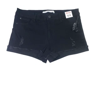 Pantalones Cortos Denim Celebrity Rosa Mujer Junior Desgastados Puños Negros Talla 13 - Imagen 1 de 13
