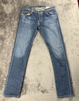 Rag & Bone Fit 2 Slim Jeans Men’s 34x33 Blue Stretch Button Fly - Image 1 of 4