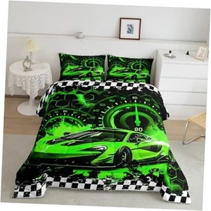 Kids Race Car Bedding Set Size, Speed Sports Car Comforter Twin Multi B14 - Picture 1 of 8