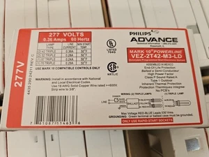 NEW PHILIPS ADVANCE MARK 10 POWERLINE VEZ-2T42-M3-LD DIMMABLE PROGRAMMED BALLAST - Picture 1 of 3