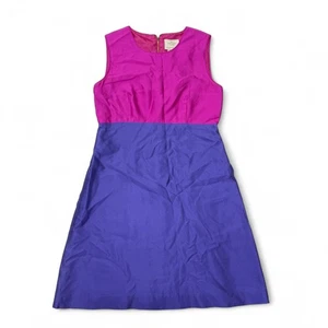 Vestido Kate Spade Blakely New York Color Block sin mangas para mujer 10 rosa púrpura - Imagen 1 de 10