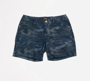 St33le Limited Ed. Blue Gray Camo Neo Knit Shorts 5" Inseam Size 30 - Picture 1 of 6
