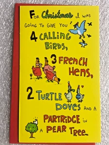 CHRISTMAS CARD GIFT/MONEY INSERT RECYCLED PAPER GREETINGS "FOR CHRISTMAS I..." - Picture 1 of 3