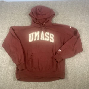 Umass Amherst Champion Hoodie Size L For Those Cold Campus Nights - Picture 1 of 8