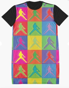 Freddie Mercury Pop Art Graphic T-Shirt Kleid - XS - Neu in Original Tasche - Bild 1 von 4