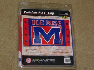 UNIVERSITY OF MISSISSIPPI OLE MISS COLLEGE NCAA 3X5 FLAG BANNER BSI - Picture 1 of 1