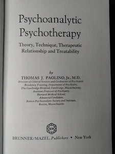 PSYCHOANALYTIC PSYCHOTHERAPY by Thomas J. Paolino Jr. M.D. - Picture 1 of 8