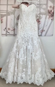 19 🟠 Druida by Pronovias | Size 12 | RRP £1990 | Lace Wedding Dress - Picture 1 of 9
