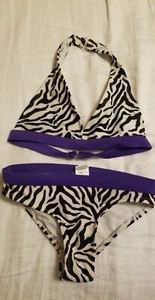 Youth Girls 6 - 6X Bikini Swimwear - Zebra - Picture 1 of 3