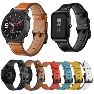 For Huami Amazfit GTR 4 3 2 GTS 4 3 2 Stratos 3 Genuine Leather Strap watch band - Picture 1 of 26