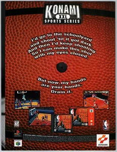 Konami XXL Sports Series In the Zone Basketball - 1998 Vintage Print Ad Ephemera - Picture 1 of 3