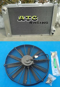 3 ROW RADIATOR +Fan FITS 1984-1988 85 86 PONTIAC FIERO GT/SE 2.5L 2.8L I4 V6 - Picture 1 of 9