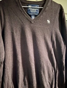 Vintage Abercrombie & Fitch V-Neck Sweater - Men’s Size M - Brown *EUC* - Bild 1 von 2