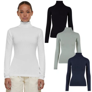 Urban Classics Ladies Knitted Turtleneck Sweater Women's Knitted - Picture 1 of 49