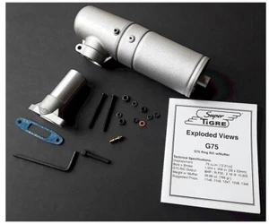 Vintage Super Tigre Silent Muffler & Exhaust Stack from G75 Parted Engine New - Picture 1 of 1