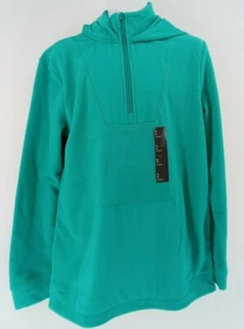 Boys Micro Fleece 1/4 Zip Pullover Hoodie Sweatshirt  All in Motion Teal XL 16 - Picture 1 of 4