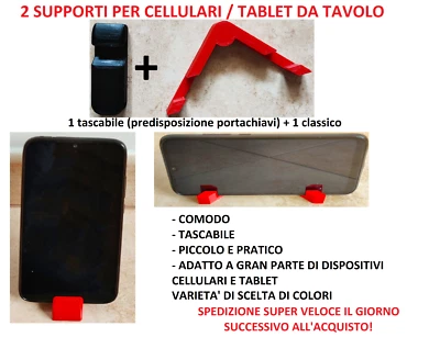 2 pezzi Supporto Porta Reggi Cellulare Tablet Universale da tavolo portachiave - Immagine 1 di 4