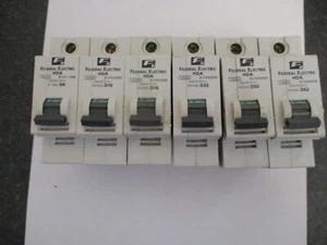 FEDERAL ELECTRIC HDA D6 D10 D16 D20 D25 D32 D40 D50 D63 10KA MONOPOLE MCB'S - Imagen 1 de 2