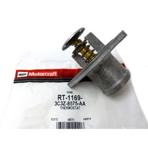 Carcasa y sello de junta de termostato de refrigerante de motor OEM 6,0 L diésel 3C3Z-8575-AA - Imagen 1 de 3